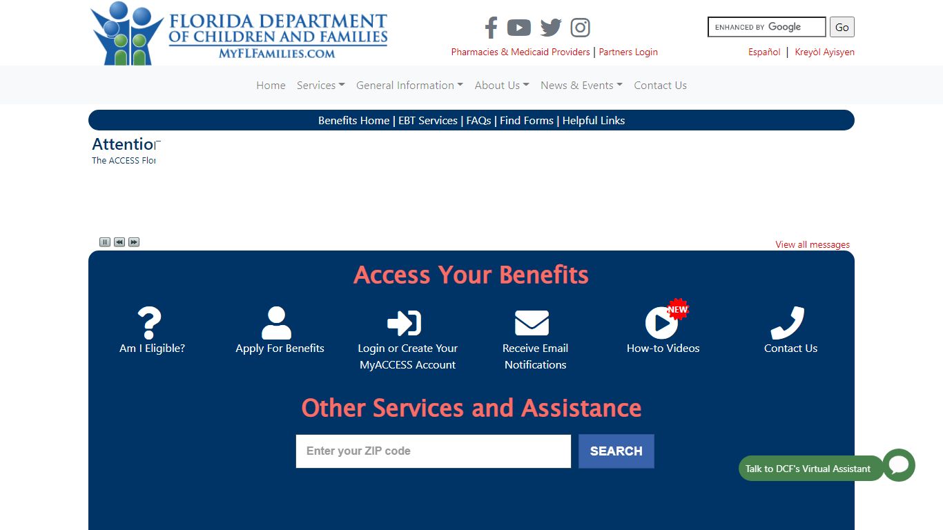 Access Florida - Florida Department of Children and Families